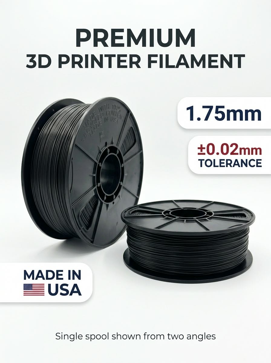 1KG ABS Filament 1.75mm - Black